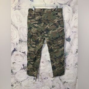 American Eagle Cargo Camouflage Pants Men's 32x30 Green Original Straight Flex